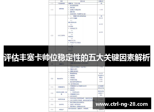 评估丰塞卡帅位稳定性的五大关键因素解析 评估丰塞卡帅位稳定性的五大关键因素解析