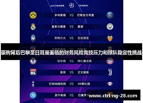 豪购背后巴黎圣日耳曼面临的财务风险竞技压力和球队稳定性挑战 豪购背后巴黎圣日耳曼面临的财务风险竞技压力和球队稳定性挑战