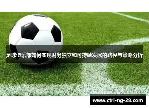 足球俱乐部如何实现财务独立和可持续发展的路径与策略分析